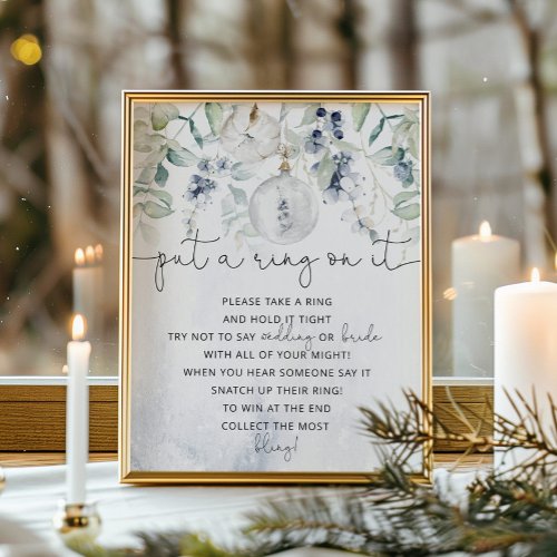 Winter elegant put a ring on it game poster