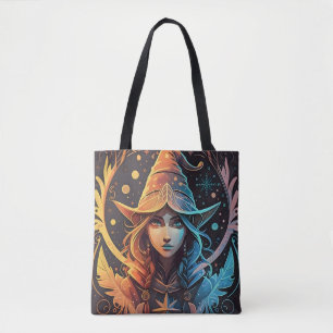 Winter Elf Whimsy: Beautiful Logo Style Design Tote Bag