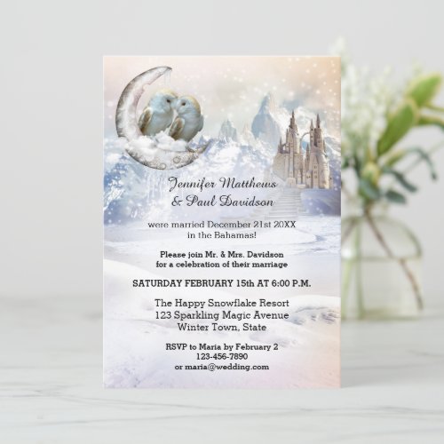 Winter Elope or After Wedding Party Invitation
