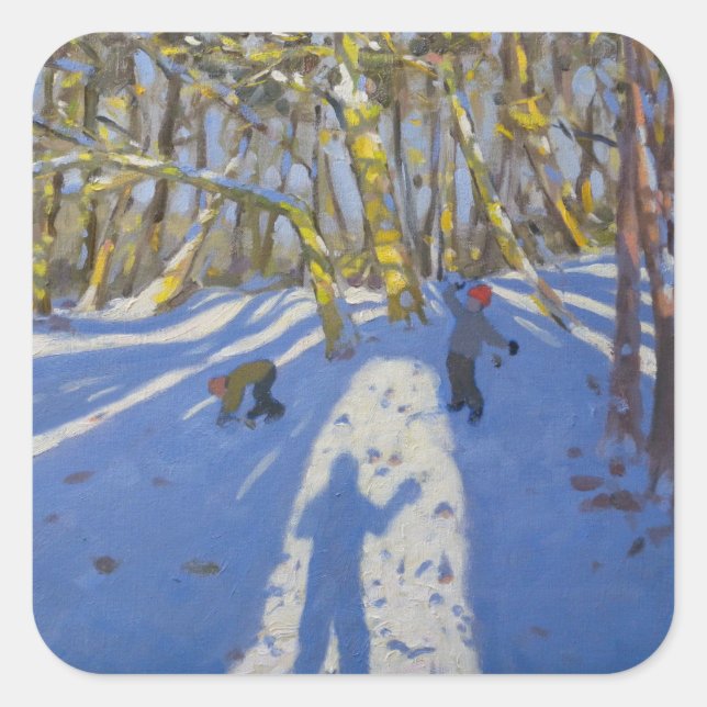 Winter Elvaston Castle 2008 Square Sticker (Front)