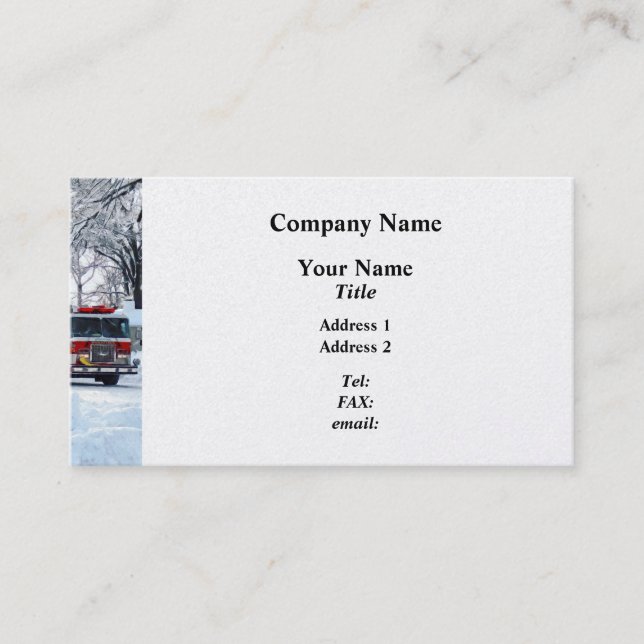 Winter Emergency Business Card (Front)