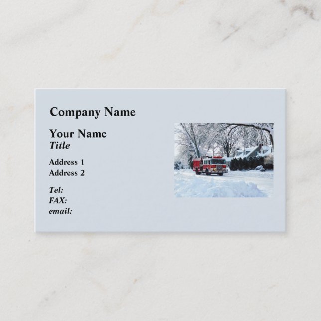 Winter Emergency Business Card (Front)