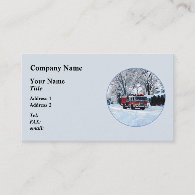 Winter Emergency Business Card (Front)