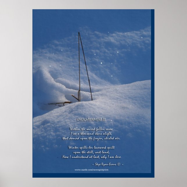 Winter Enlightenment Poem Photo Print (Front)