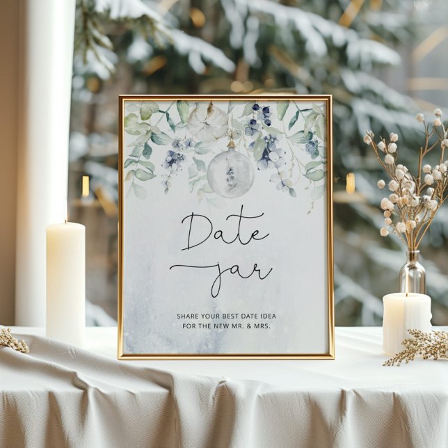 Winter Eucalyptus Date jar bridal game Poster (Creator Uploaded)