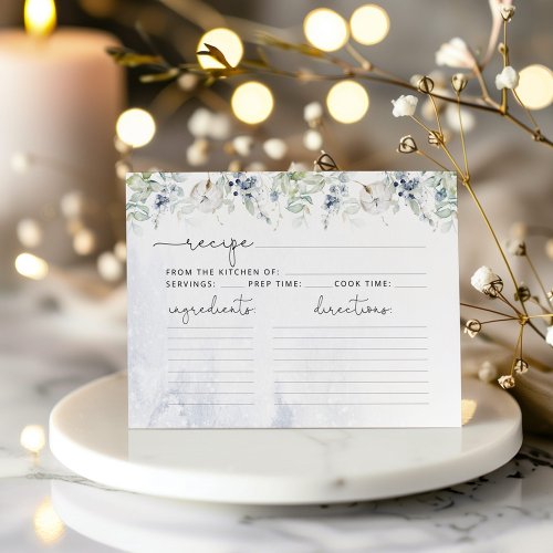 Winter eucalyptus elegant recipe for the bride