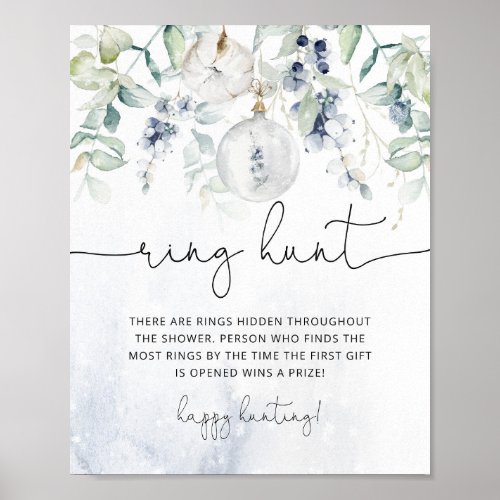 Winter eucalyptus ring hunt poster