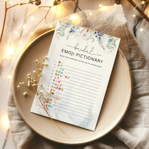 Winter eucalypus bridal shower emoji pictionary