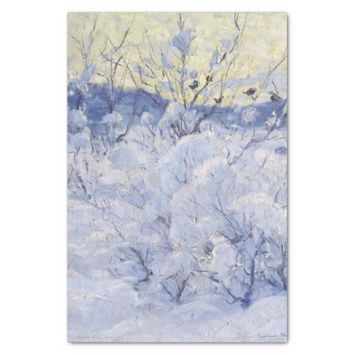 Winter Evening by Gustav Wentzel Tissue Paper