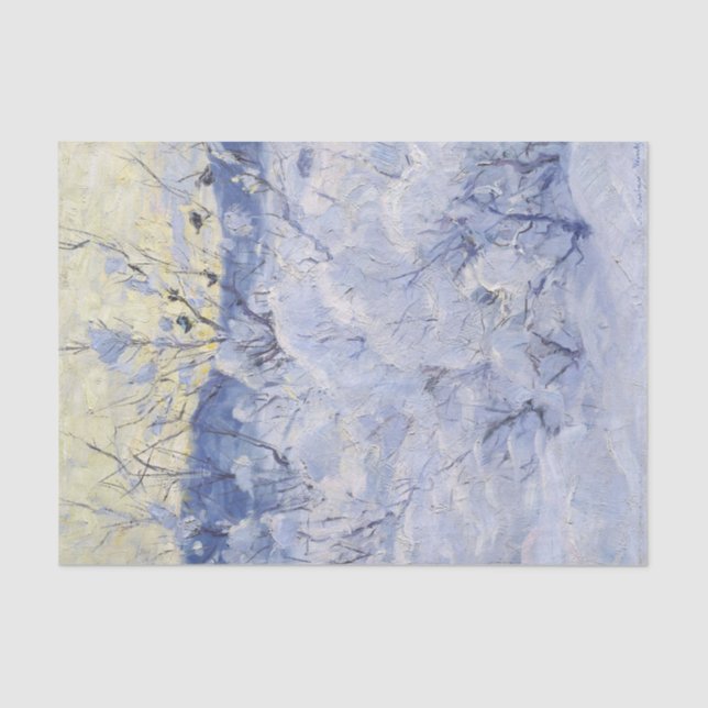 Winter Evening by Gustav Wentzel Tissue Paper (Front)