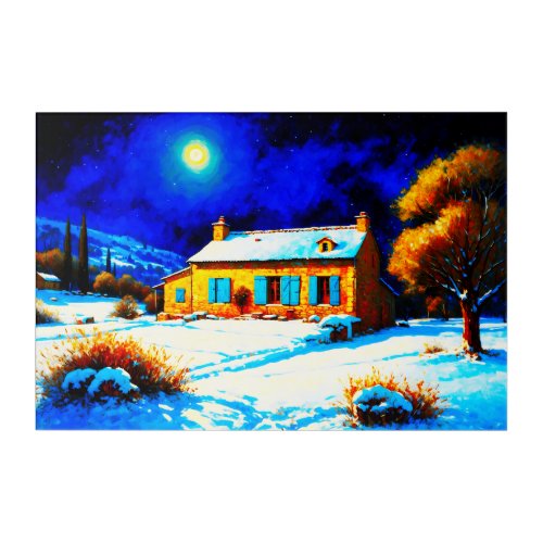 Winter Evening in Provence Acrylic Print