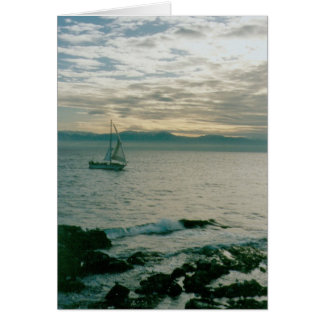 Winter Evening Sail on the Pacific Coast Cards