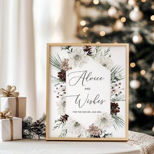 Winter evergreen advice and wishes for Newlyweds