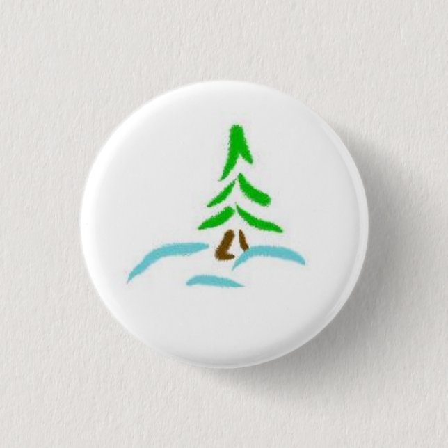 Winter Evergreen Button (Front)