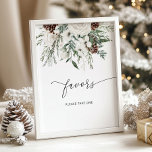 Winter evergreen elegant favors take a treat poster<br><div class="desc">Winter evergreen elegant favors take a treat Poster
Matching items available.</div>