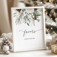 Winter evergreen elegant favors take a treat