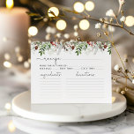 Winter evergreen elegant recipe for the bride cards<br><div class="desc">Winter evergreen elegant recipe for the bride card.
Matching items available.</div>