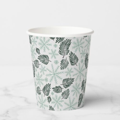 Winter Evergreen Holiday  Paper Cups
