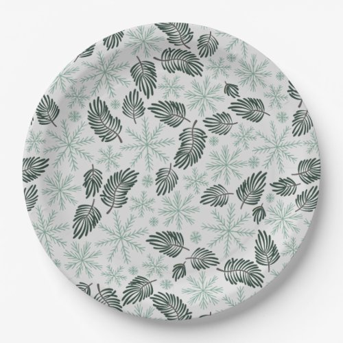 Winter Evergreen Holiday  Paper Plates