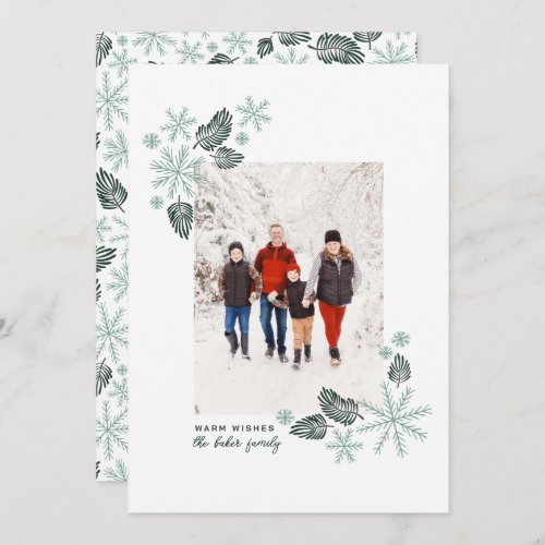 Winter Evergreen Holiday Photo Personalized Invitation