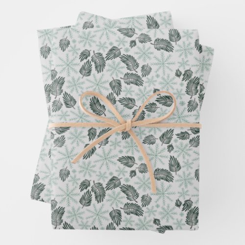 Winter Evergreen Holiday  Wrapping Paper Sheets