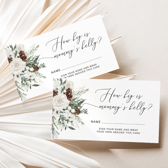 Winter evergreen how big is mommy's belly enclosure card (Creator Uploaded)