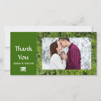 Winter Evergreen Thank You Card