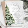 Winter Evergreen Trees Baby Shower Invitation
