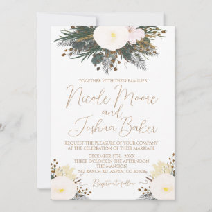 Winter Evergreen Wedding Invitation