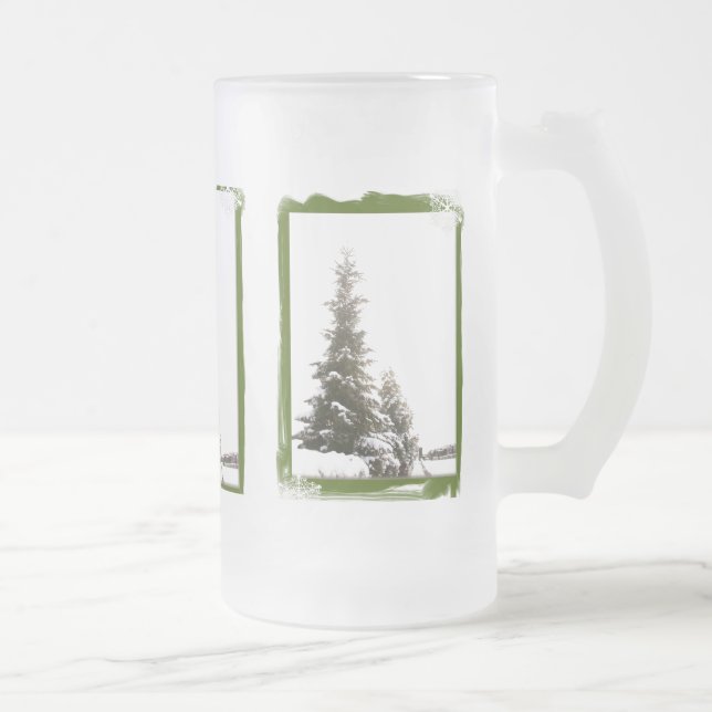 Winter Evergreens Frosty Mug (Right)