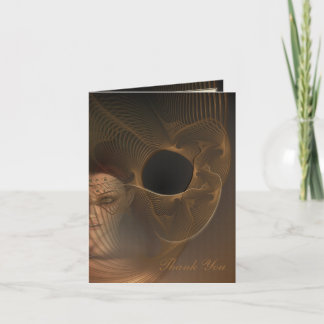 Winter Fae Fractal Art Thank You Card