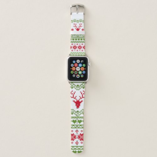 Winter Fair Isle Pattern Apple Watch Band