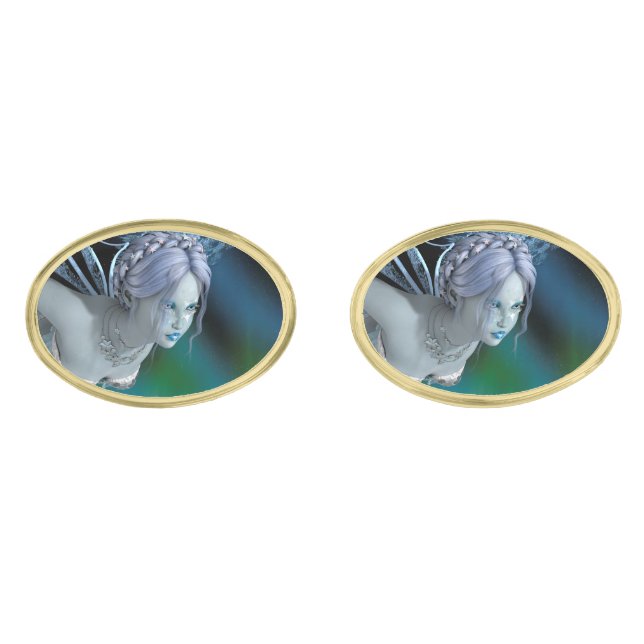 Winter Fairy Cufflinks (Front)