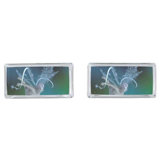 Winter Fairy Cufflinks (Front)