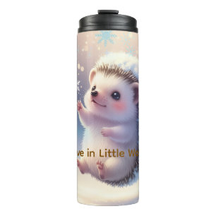 Winter Fairy Hedgehogs  – Cute Snowflake  Thermal Tumbler