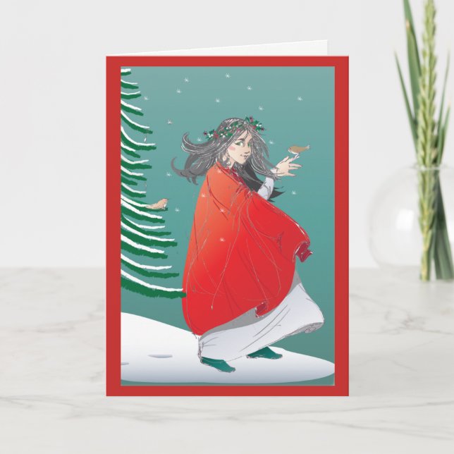 Winter Fairy holiday greeting card (Front)