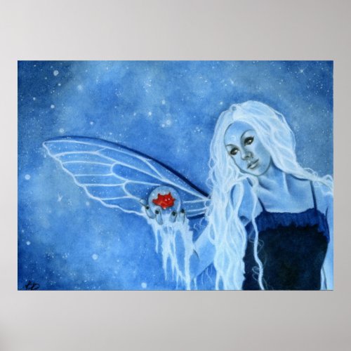 Winter Fairy Magic PrintPoster Poster