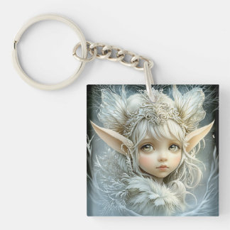 Winter fairy shirt keychain
