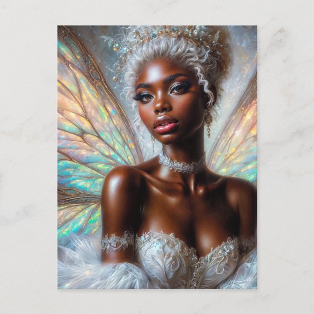 Winter Fairy With Dark Skin Postcard (Front)