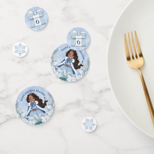 Winter Fairytale Princess  African American Confetti