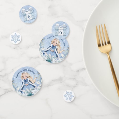 Winter Fairytale Princess  Blonde Hair Confetti