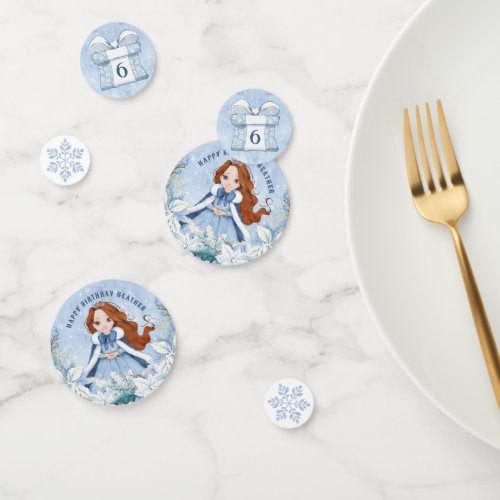 Winter Fairytale Princess  Red Hair Confetti