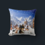 Winter Fairytale - Spring Monet Throw Pillow<br><div class="desc">Use this pillow year round. Once side reflects Collies in a Winter Wonderland (created for ColliesWithoutBorders by Pets Dreamland) and the other side is a Blue Merle Collie in a Monet style setting. Every purchase helps collie families in need throughout the world. To find out more about our 501C3 organization,...</div>
