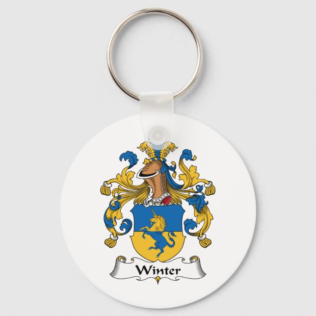 Winter Family Crest Keychain (Front)