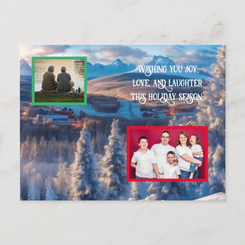Winter Family Holiday Postcard _ Customizable 