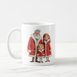Winter Family Premium Cozy 3D Pixar Watercolor Coffee Mug