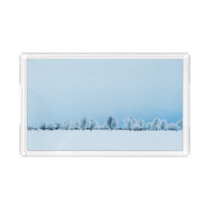 Winter Farm Acrylic Tray
