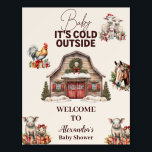 Winter Farm Animals Christmas Baby Shower Foam Board<br><div class="desc">Welcome your guests to a magical celebration with our "Woodland Winter Christmas" Baby Shower Foam Board. This elegantly designed foam board brings together the cozy charm of a winter woodland with the festive cheer of Christmas, creating a perfect focal point for your baby shower. Features: Enchanting Design: The foam board...</div>
