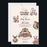 Winter Farm Animals Christmas Baby Shower Invitation<br><div class="desc">Invite your loved ones to a cozy and charming celebration with our "Woodland Winter Christmas" Baby Shower Invitation. Designed to capture the serene beauty of a winter forest and the festive spirit of Christmas, this invitation is perfect for a heartwarming baby shower. Features: Enchanting Design: The invitation features a picturesque...</div>