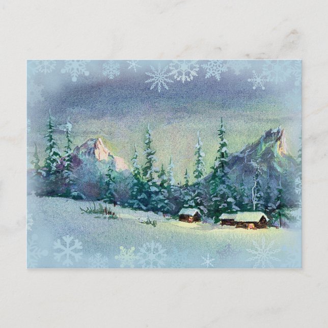 WINTER FARM by SHARON SHARPE Postcard (Front)